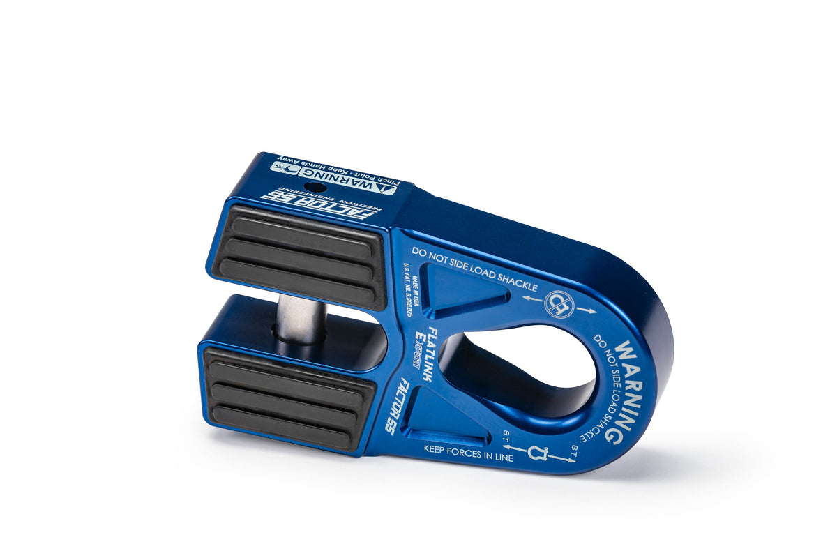 FlatLink "E" Expert Winch Shackle Mount – FlatlinkE Blue (Factor 55 00080-02)