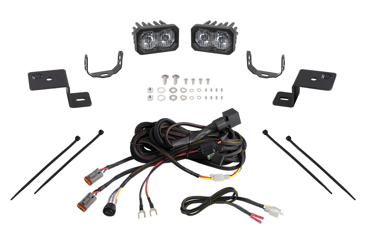 Diode Dynamics Stage Series C2 2.0 Sport Backlit LED Ditch Light Kit for 2021-2026 Ford F-150, White Combo/Driving – Diode Dynamics DD7365, photo 1 of 3