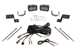 Diode Dynamics Stage Series C2 2.0 Sport Backlit LED Ditch Light Kit for 2021-2026 Ford F-150, White Combo/Driving