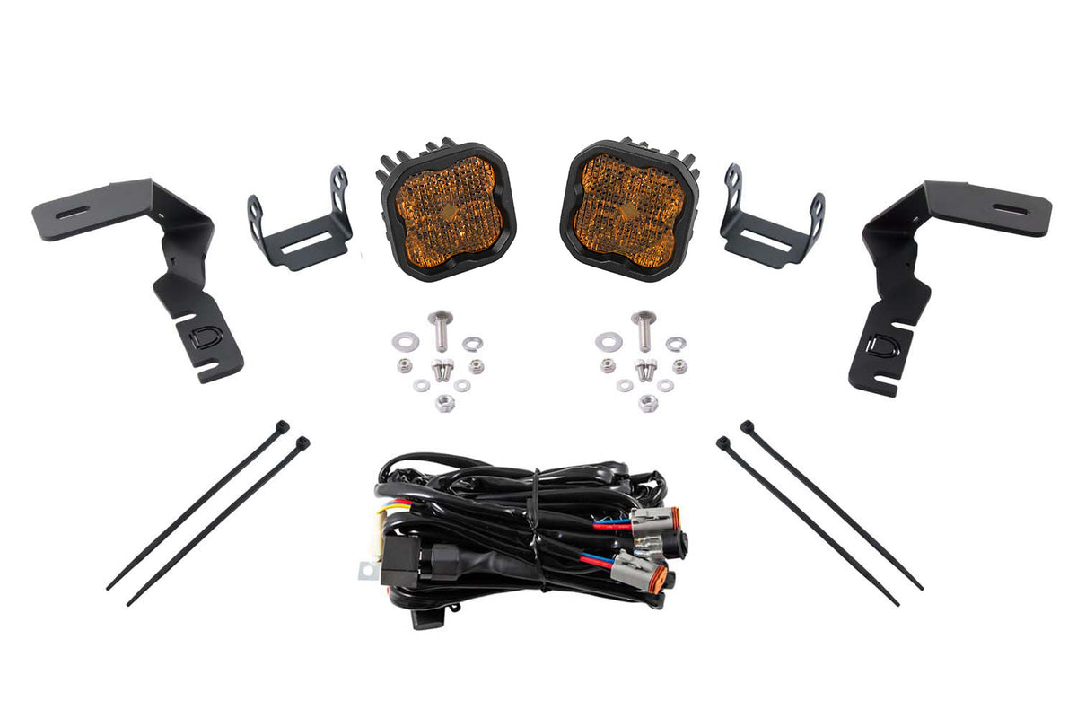 Diode Dynamics Stage Series SS3 Sport Backlit LED Ditch Light Kit for 2019-2021 Ford Ranger, Yellow Combo/Driving – Diode Dynamics DD6584, photo 1 of 9