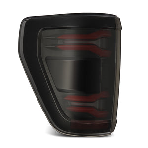 AlphaRex LUXX-Series Sequential LED Tail Lights for 2021-2023 Ford F-150 with Blind Spot Sensor (BLIS), Black-Red
