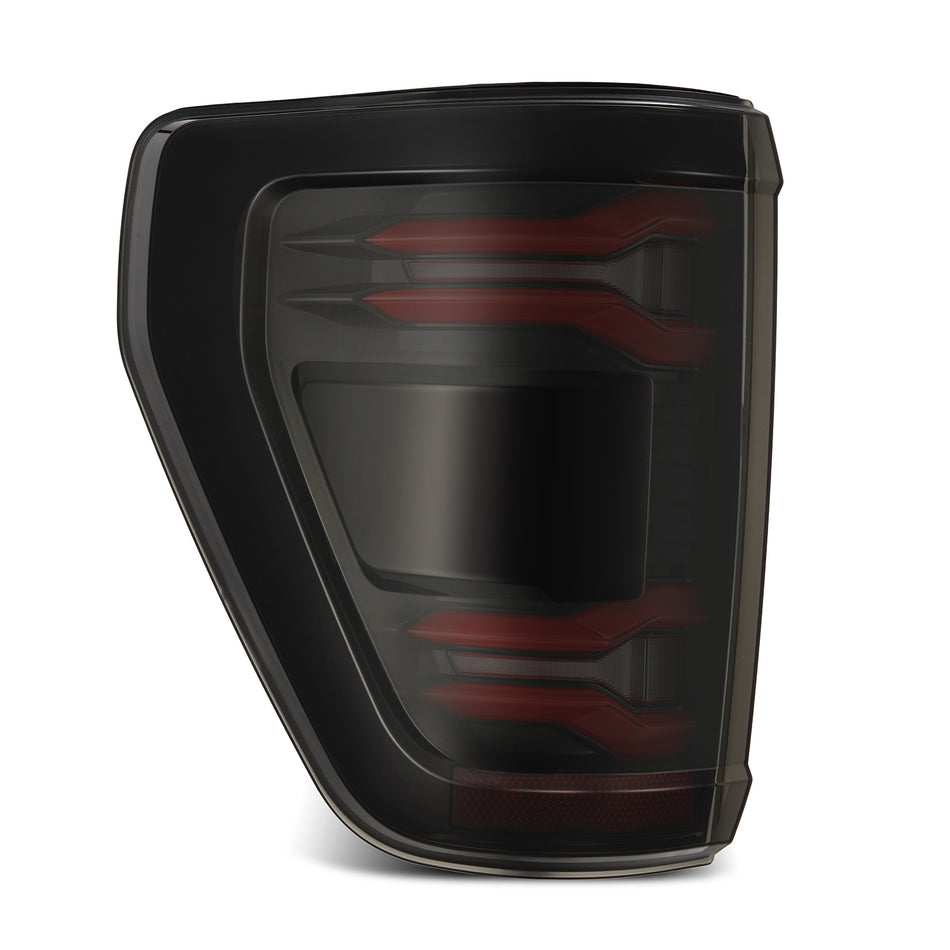 AlphaRex LUXX-Series Sequential LED Tail Lights for 2021-2023 Ford F-150 with Blind Spot Sensor (BLIS), Black-Red – AlphaRex 653050, photo 1 of 7