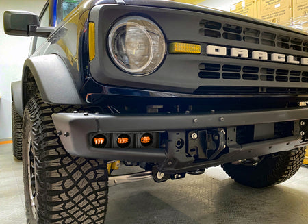 2021-2026 Ford Bronco Triple LED Fog Light Kit for Steel Modular Bumper, Amber – J Lifestyle (Oracle Lighting 5890-005)