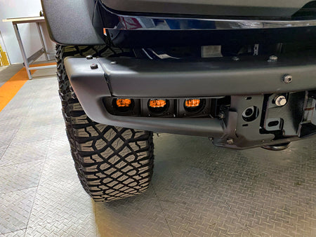 2021-2026 Ford Bronco Triple LED Fog Light Kit for Steel Modular Bumper, Amber – K Lifestyle (Oracle Lighting 5890-005)