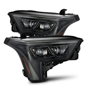 AlphaRex LUXX-Series LED Projector Headlights for 2022-2026 Toyota Tundra and 2023-2026 Sequoia, Alpha-Black, Amber DRL