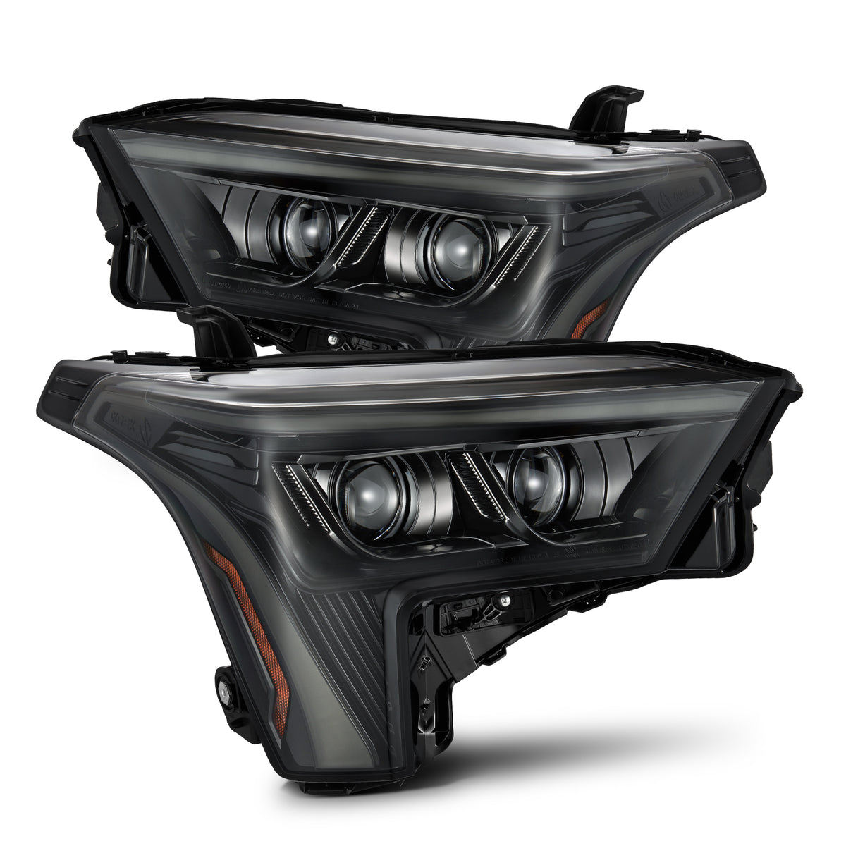 AlphaRex LUXX-Series LED Projector Headlights for 2022-2026 Toyota Tundra and 2023-2026 Sequoia, Alpha-Black, Amber DRL – AlphaRex 880873, photo 1 of 6