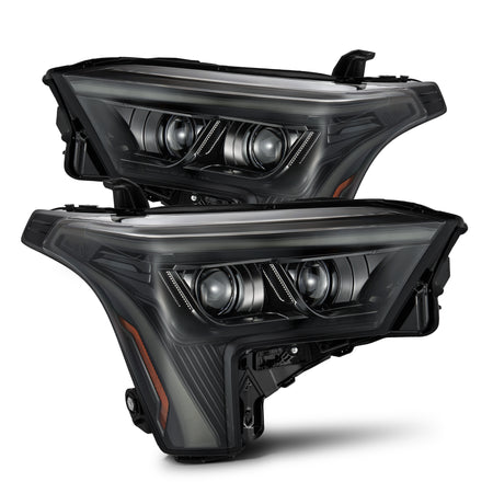 AlphaRex LUXX-Series LED Projector Headlights for 2022-2026 Toyota Tundra and 2023-2026 Sequoia, Alpha-Black, Amber DRL – AlphaRex 880873, photo 1 of 6