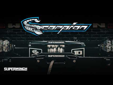 Superwinch Scorpion 10SR 10,000 lb 12V Winch with Synthetic Rope – video 2